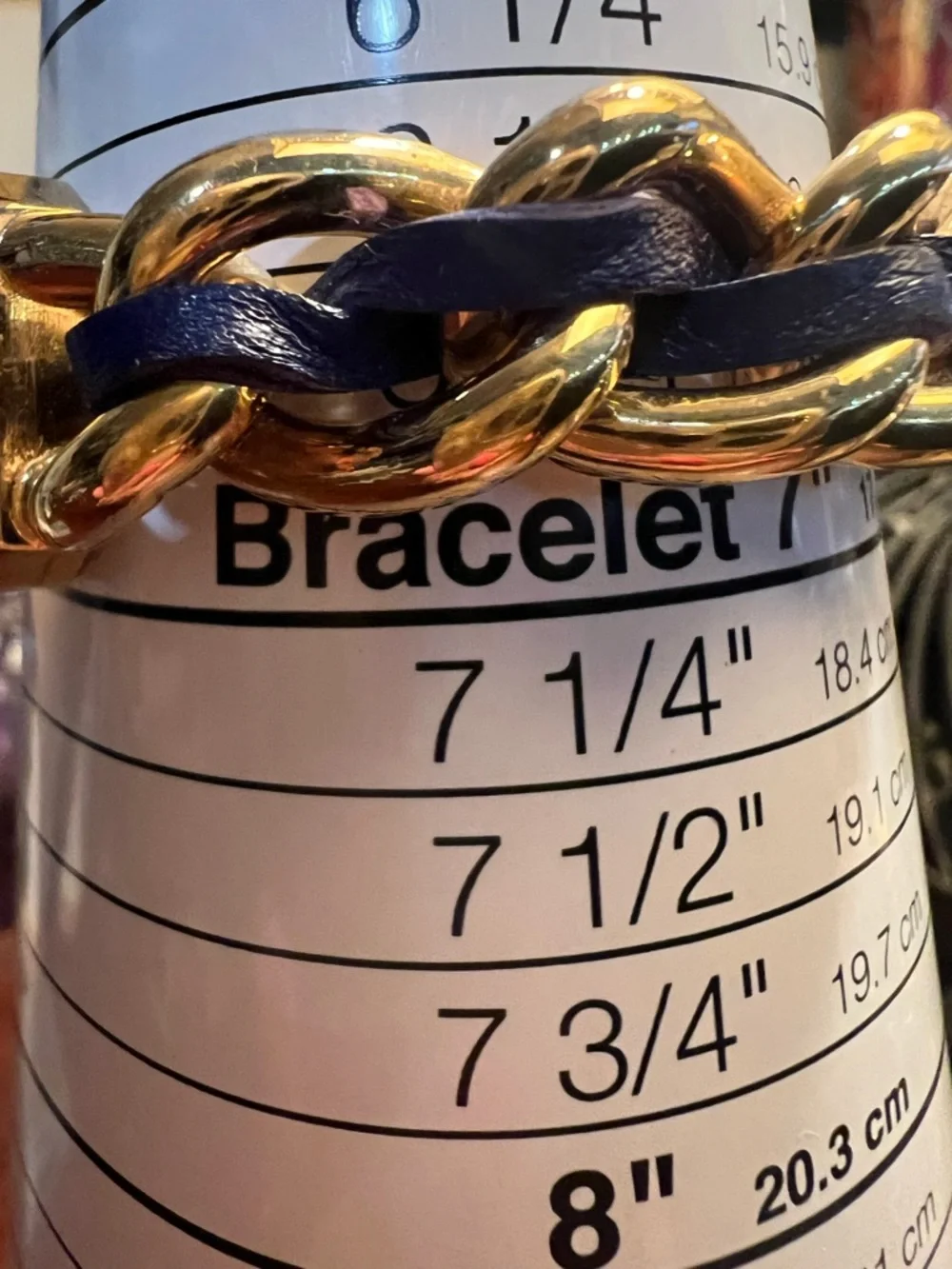 Vintage Gruen Square Blue Dial Gold toned Chain Link and  display picture 3